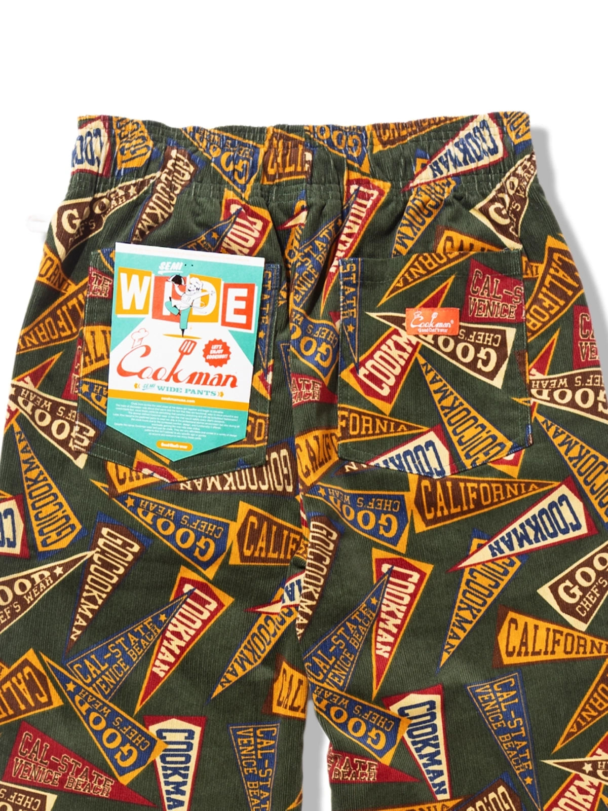 Cookman クックマン シェフパンツ Chef Pants Semiwide Corduroy Pennant Green
