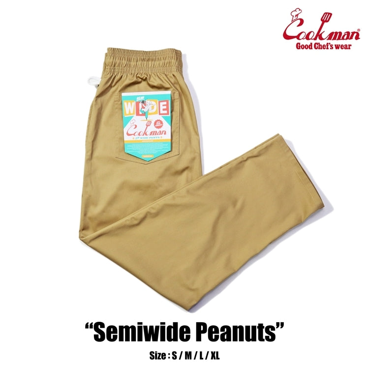 Cookman クックマン シェフパンツ セミワイド Chef Pants Semiwide Peanuts