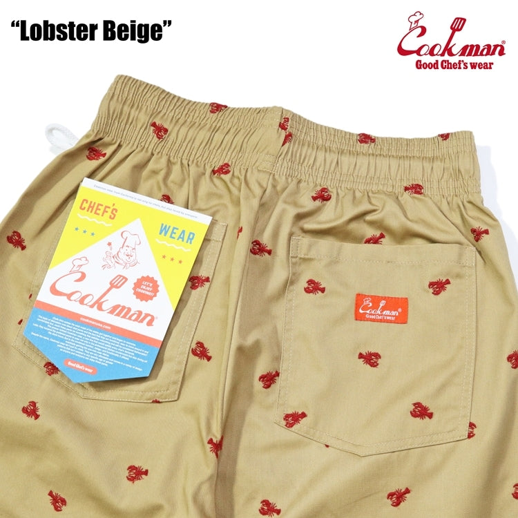 Cookman クックマン シェフパンツ Chef Pants Embroidery Lobster - BEIGE -