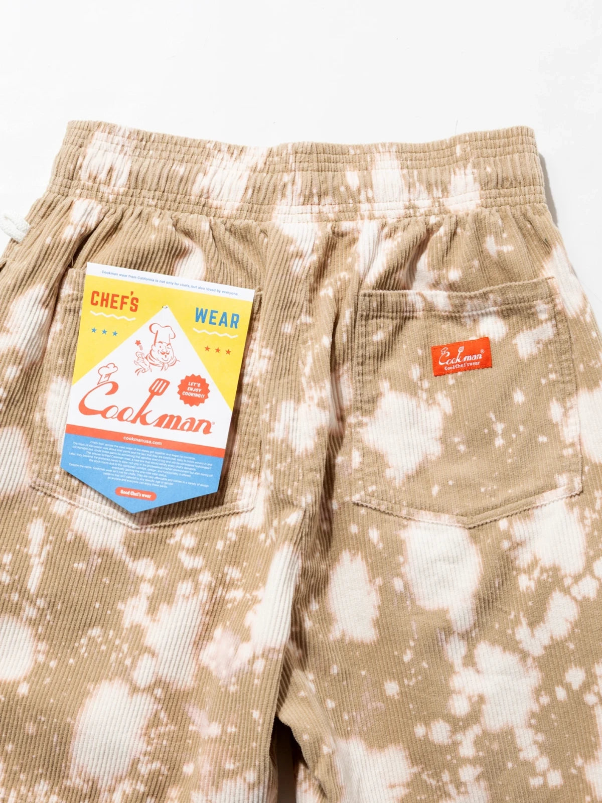 Cookman クックマン シェフパンツ Chef Pants Short Corduroy Bleach - BEIGE -