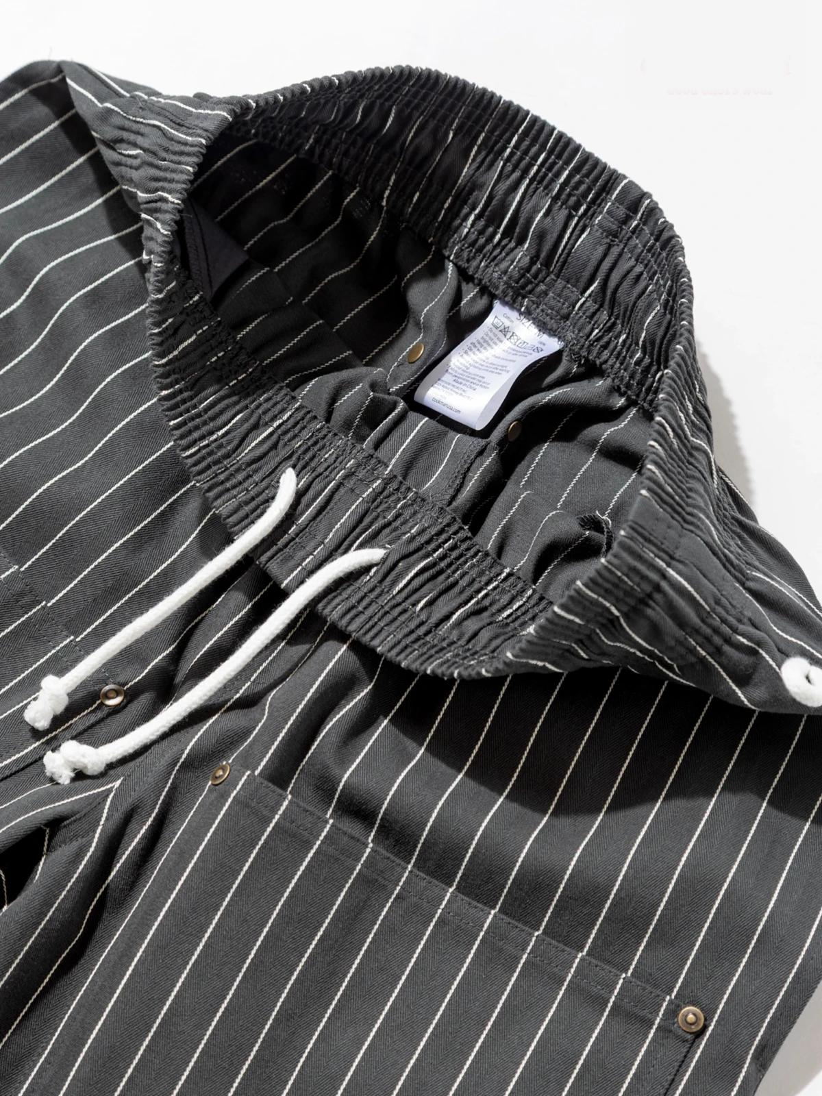 Cookman クックマン シェフパンツ Carpenter's Pants Short Front Pocket Herringbone - CHARCOAL-