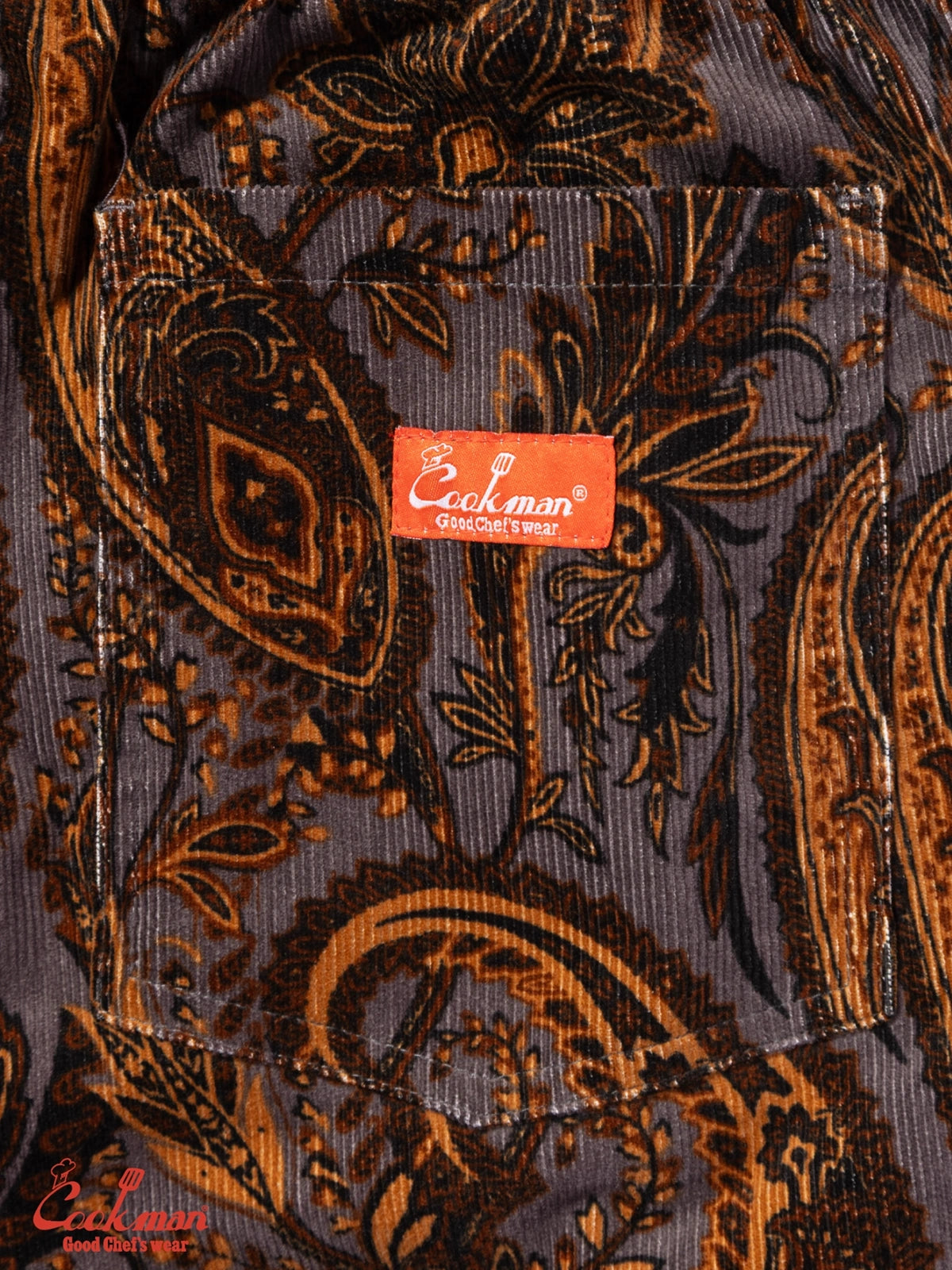 Cookman クックマン シェフパンツ Chef Pants Semiwide Corduroy Paisley Brown