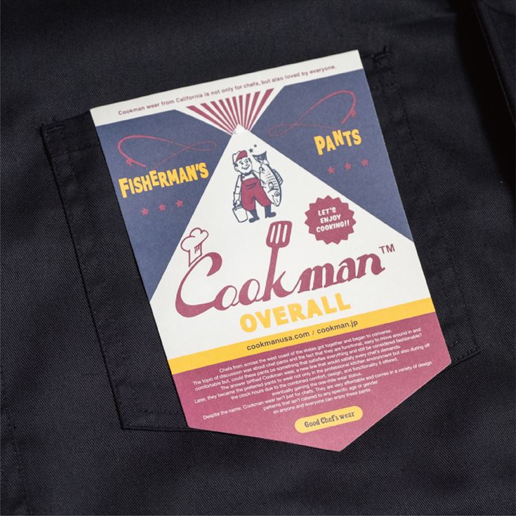 Cookman クックマン オーバーオール Fisherman's Bib Overall Black
