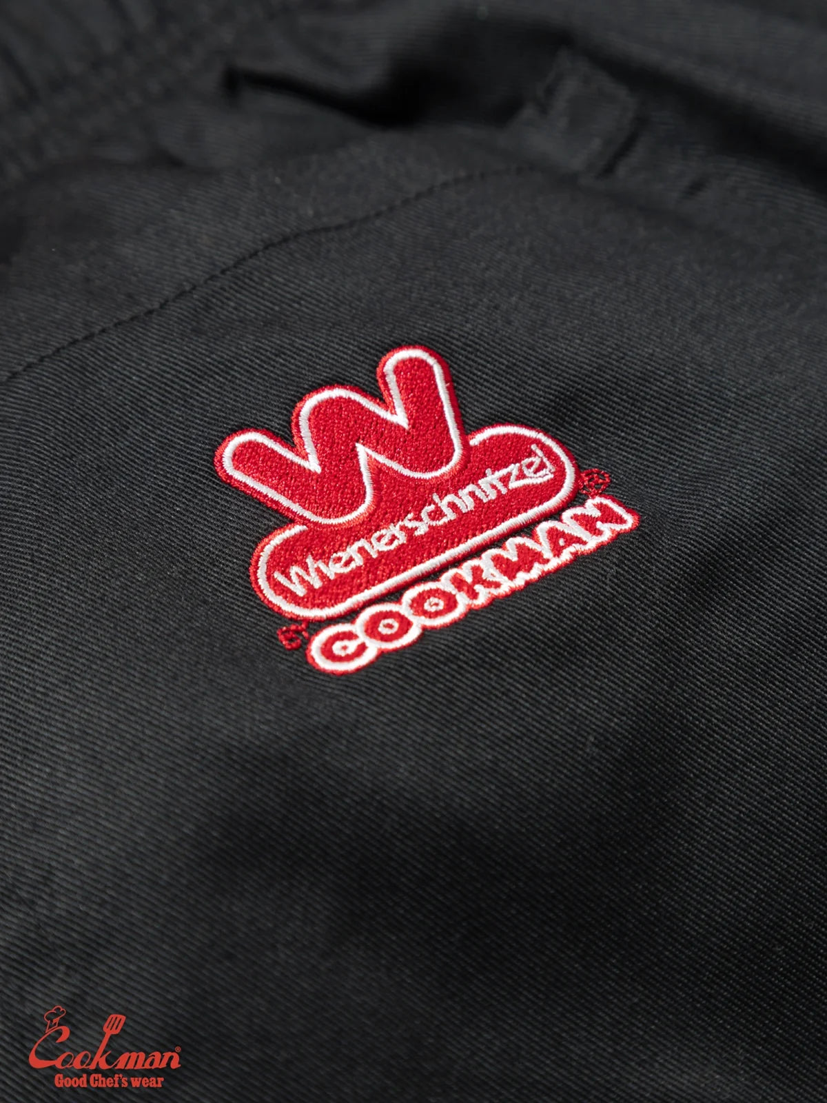 Cookman クックマン シェフパンツ Semiwide Wienerschnitzel Side Line - BLACK -