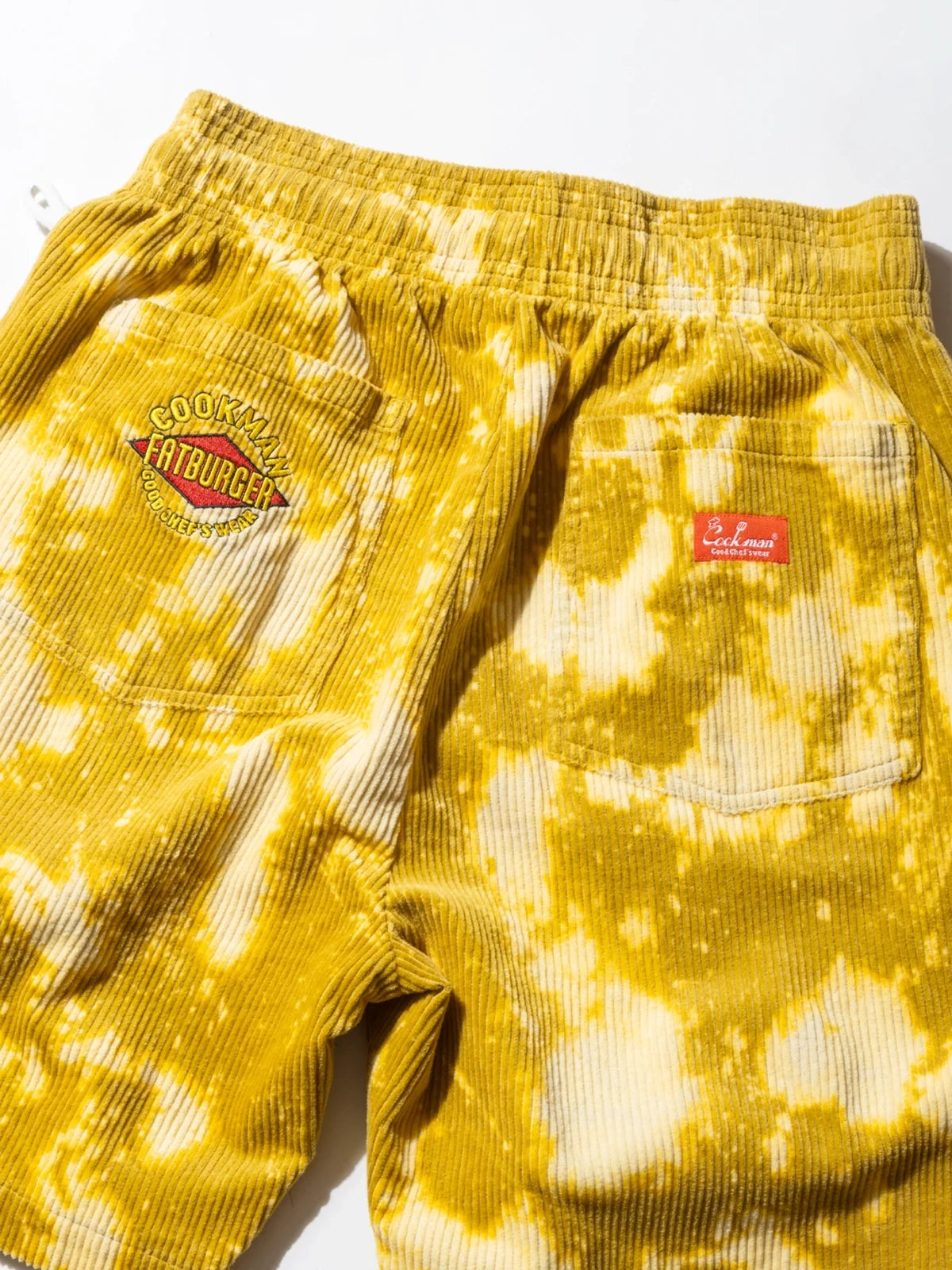 Cookman クックマン シェフパンツ Chef Pants Short Corduroy FAT Bleach - YELLOW -