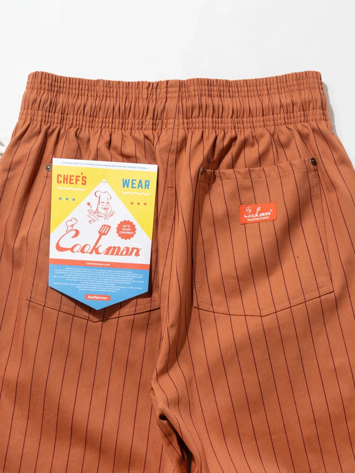 Cookman クックマン シェフパンツ Carpenter's Pants Short Front Pocket Herringbone - BRICK-