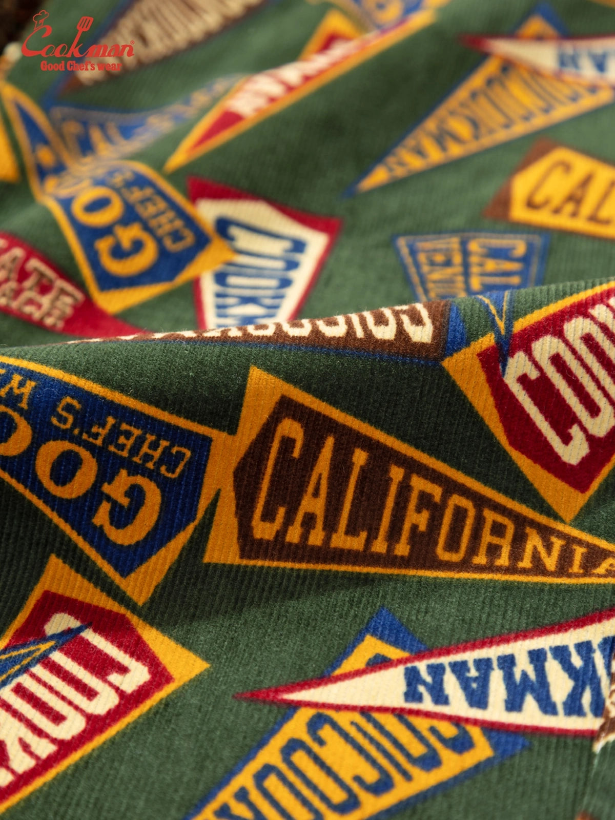Cookman クックマン シェフパンツ Chef Pants Semiwide Corduroy Pennant Green