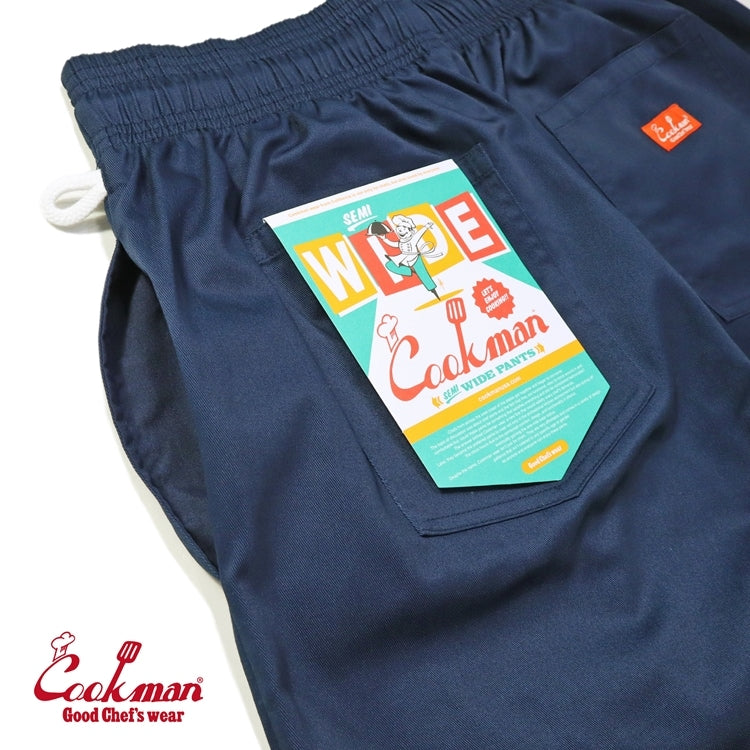 Cookman クックマン シェフパンツ セミワイド Chef Pants Semiwide Navy