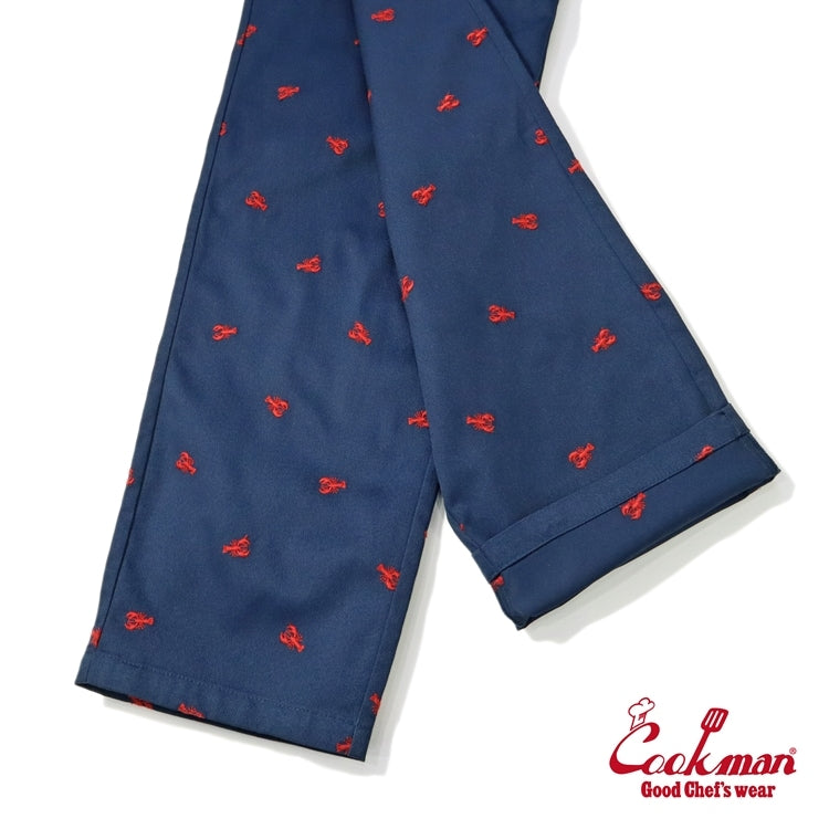 Cookman クックマン シェフパンツ Chef Pants Embroidery Lobster - NAVY -