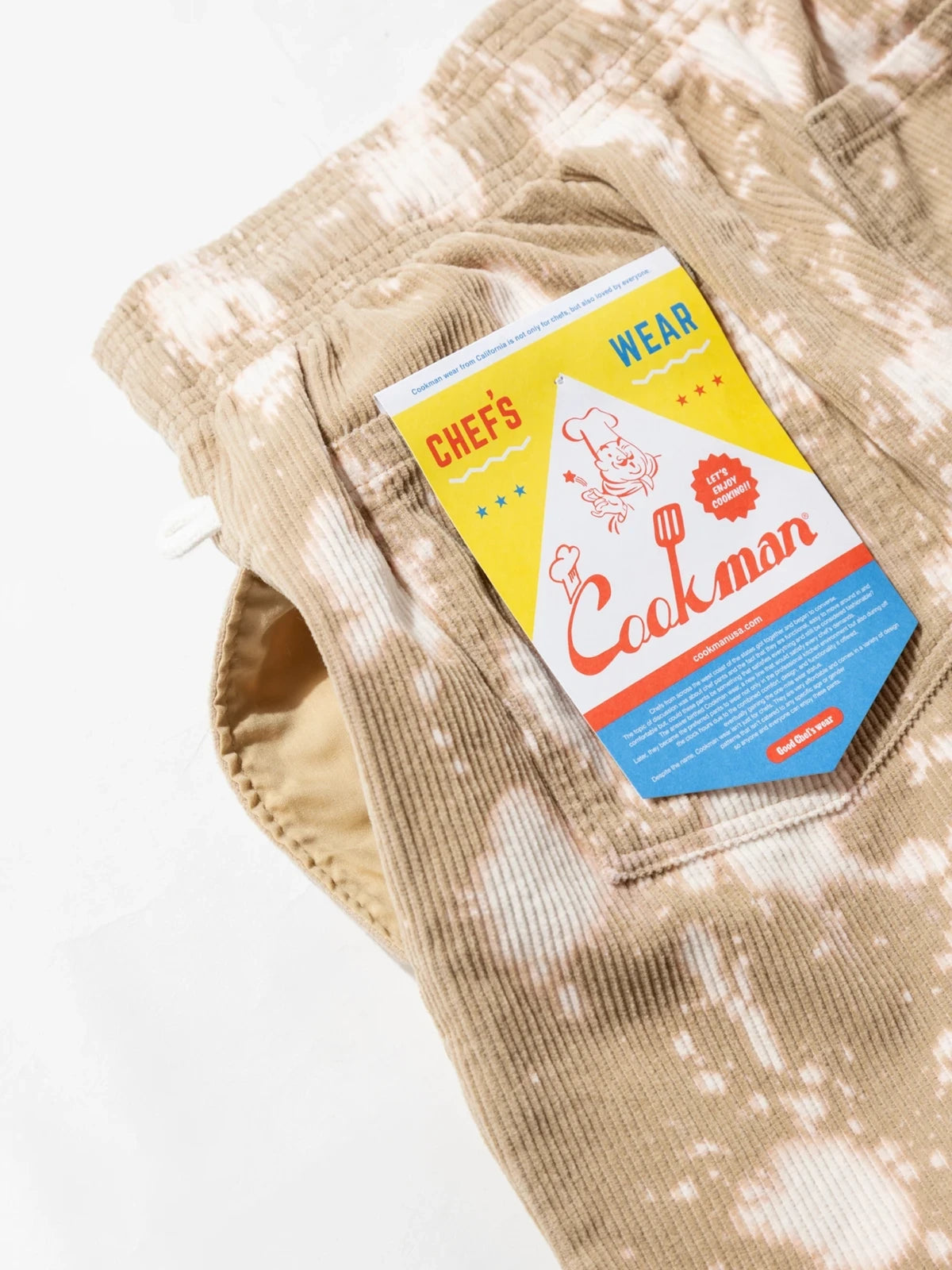 Cookman クックマン シェフパンツ Chef Pants Short Corduroy Bleach - BEIGE -