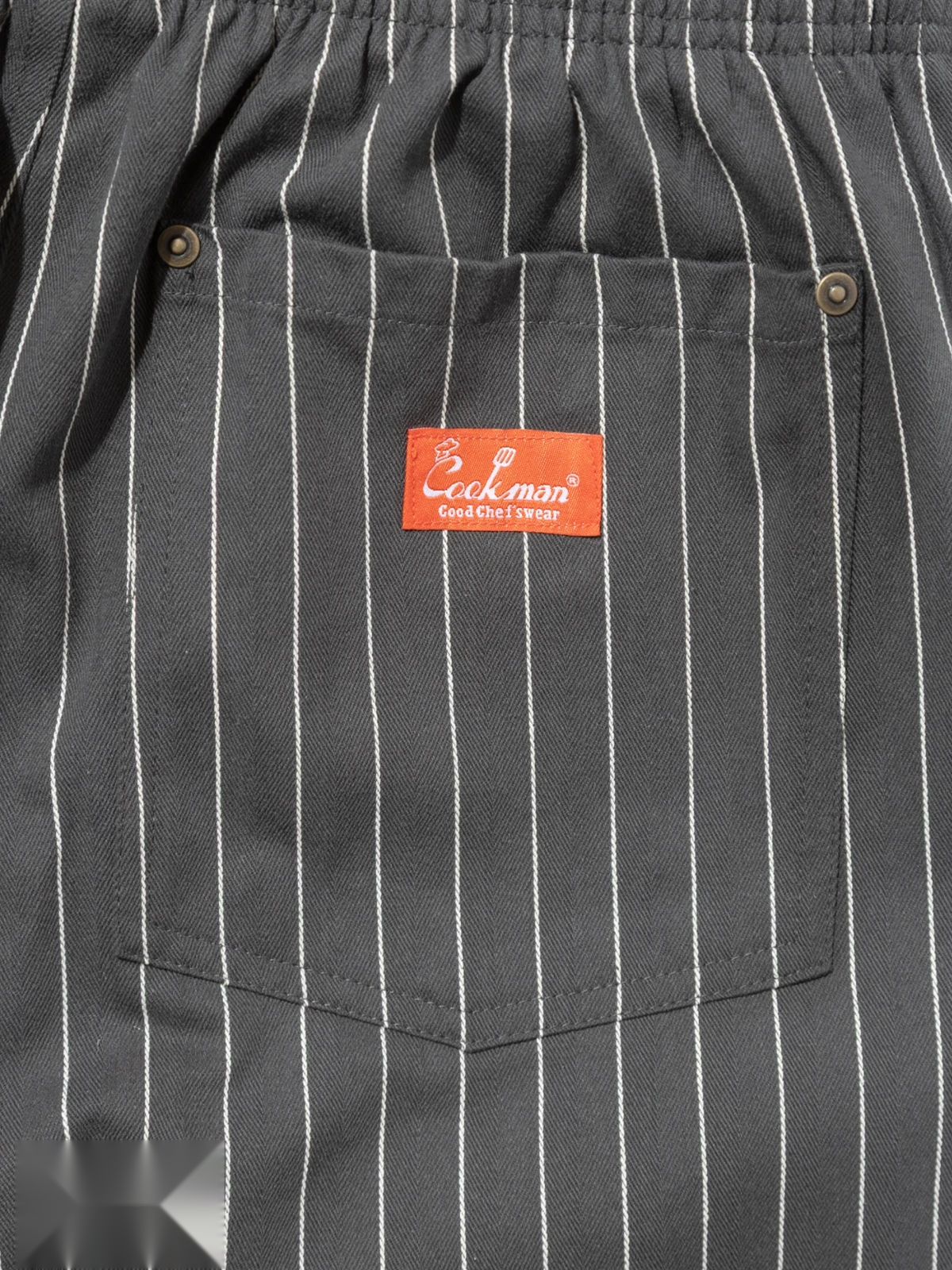 Cookman クックマン シェフパンツ Carpenter's Pants Short Front Pocket Herringbone - CHARCOAL-