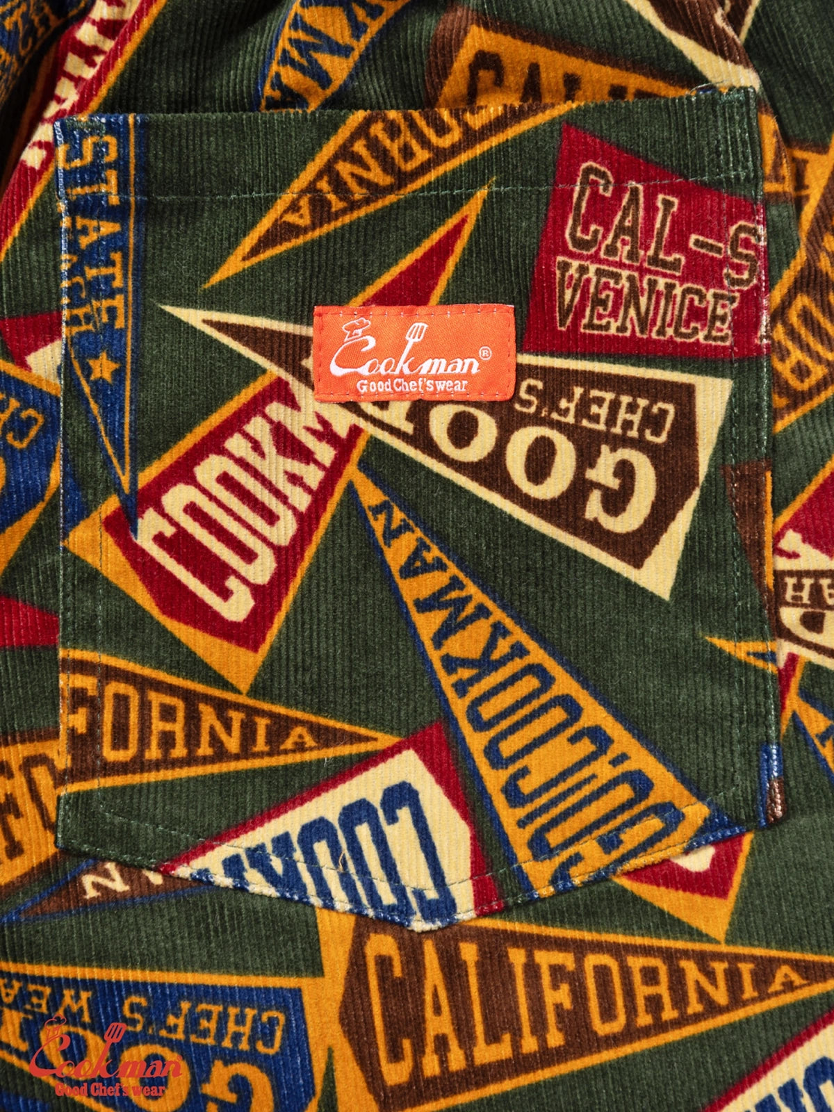 Cookman クックマン シェフパンツ Chef Pants Semiwide Corduroy Pennant Green