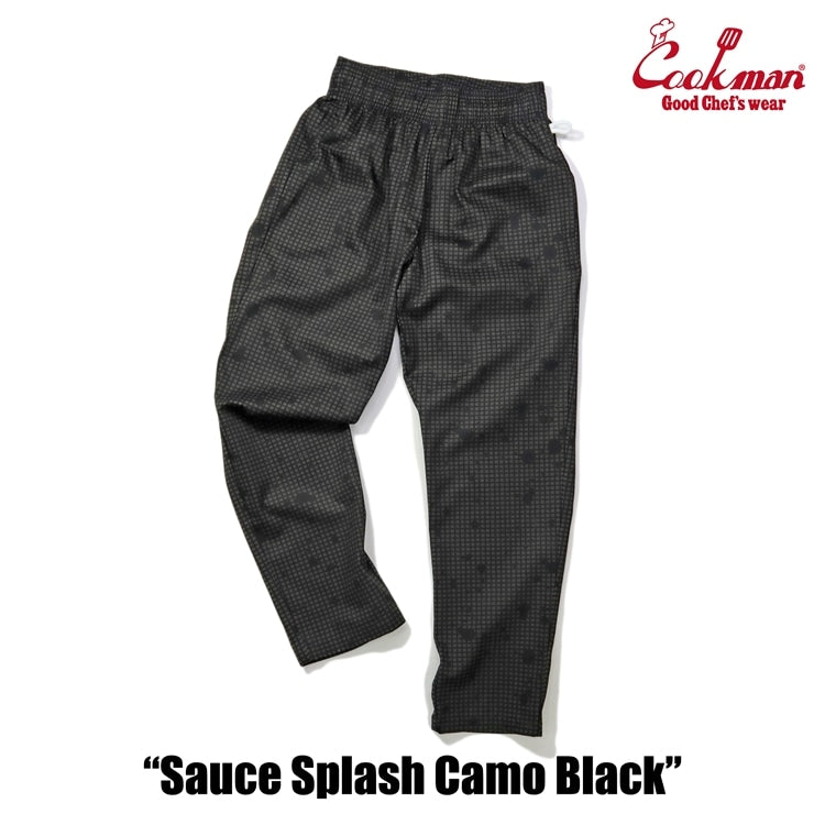 Cookman クックマン シェフパンツ Chef Pants Sauce Splash - CAMO BLACK -