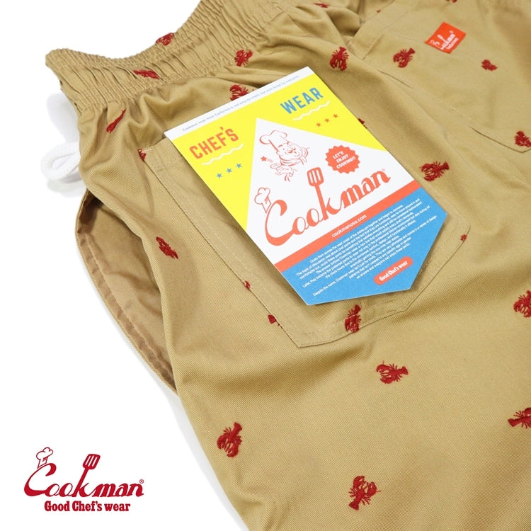 Cookman クックマン シェフパンツ Chef Pants Embroidery Lobster - BEIGE -