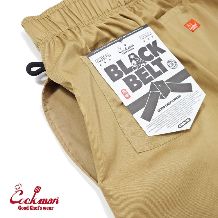 Cookman クックマン シェフパンツ Chef Pants Semiwide Black Belt Peanuts