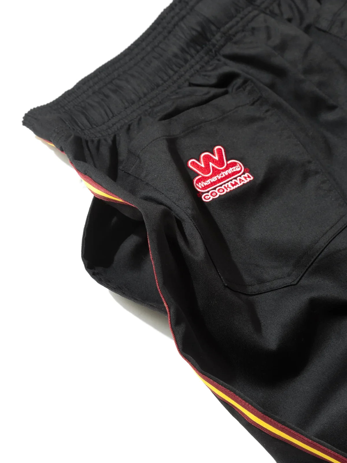 Cookman クックマン シェフパンツ Semiwide Wienerschnitzel Side Line - BLACK -