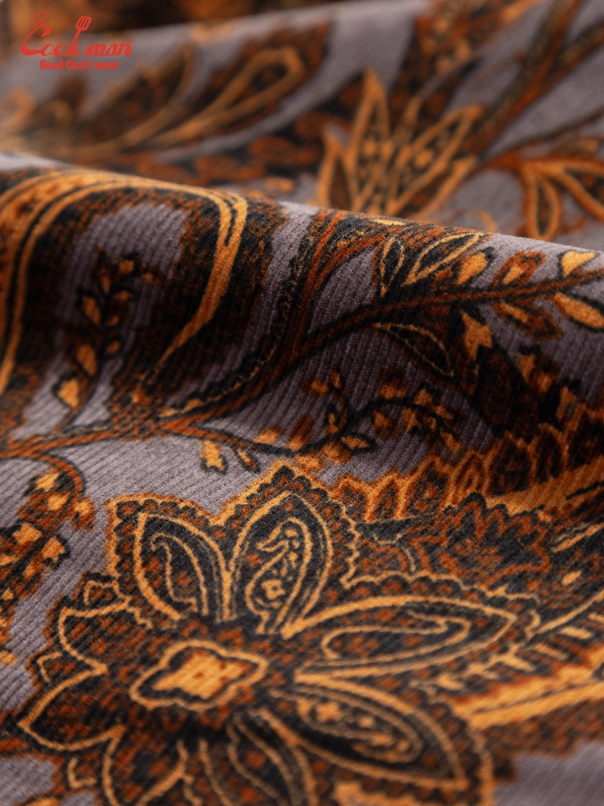 Cookman クックマン シェフパンツ Chef Pants Semiwide Corduroy Paisley Brown