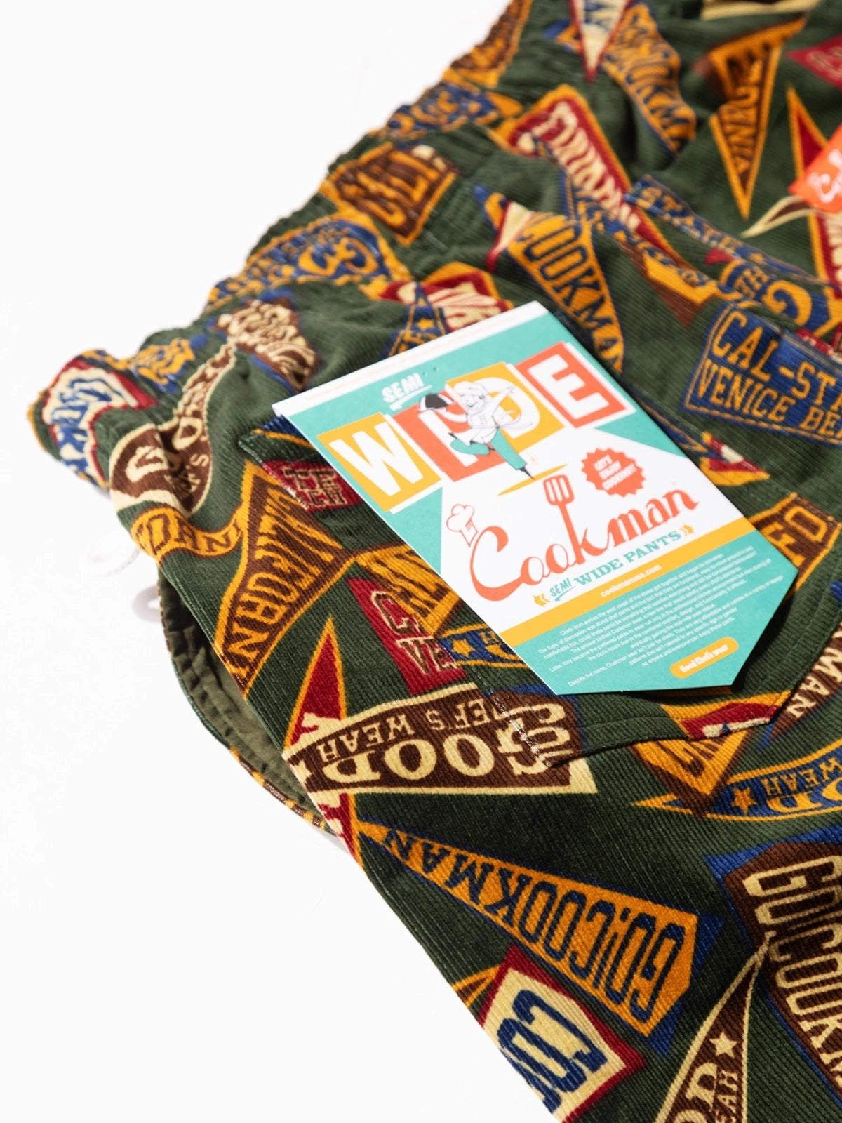 Cookman クックマン シェフパンツ Chef Pants Semiwide Corduroy Pennant Green