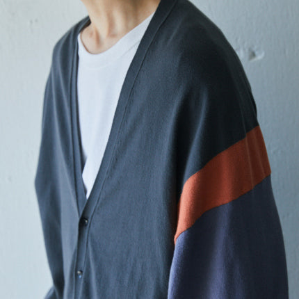 AS STANDARD アズスタンダード AS STANDARD x MAKE YARN High Gauge Knit Cardigan - GRAY -