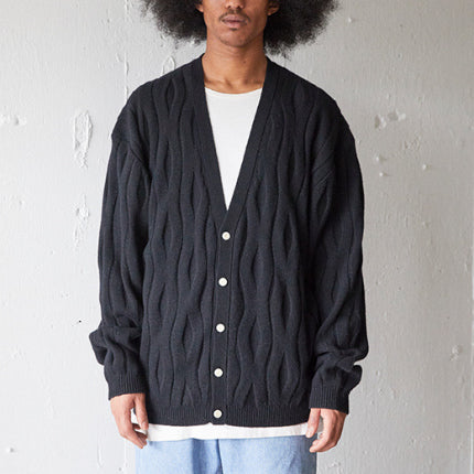 【RENEWAL MORE SALE】【Safari ONLINE 掲載】AS STANDARDアズスタンダードAS STANDARD x MAKE YARN ALAN KNIT Cardigan