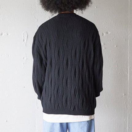 【RENEWAL MORE SALE】【Safari ONLINE 掲載】AS STANDARDアズスタンダードAS STANDARD x MAKE YARN ALAN KNIT Cardigan