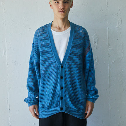 【雑誌 MEN's FUDGE 掲載】AS STANDARD アズスタンダード AS STANDARD x MAKE YARN MESH Knit Cardigan