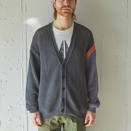 【雑誌 MEN's FUDGE 掲載】AS STANDARD アズスタンダード AS STANDARD x MAKE YARN MESH Knit Cardigan