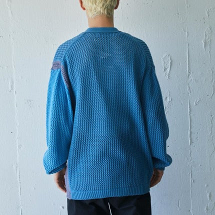 【雑誌 MEN's FUDGE 掲載】AS STANDARD アズスタンダード AS STANDARD x MAKE YARN MESH Knit Cardigan