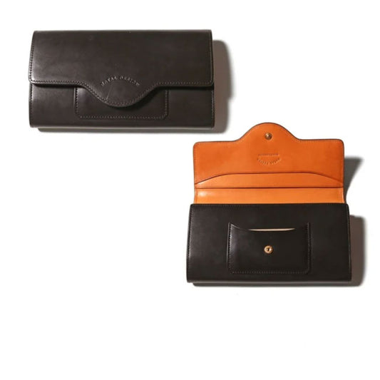 NATAL DESIGN ネイタルデザイン CABALLERO WALLET LONG３ - DARK BROWN x CAMEL -