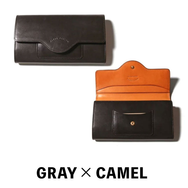 NATAL DESIGN ネイタルデザイン CABALLERO WALLET LONG３ - GRAY x CAMEL -