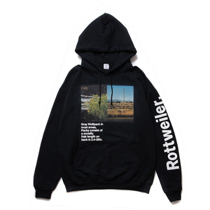 ROTTWEILER ロットワイラー Flower Photo Parka - BLACK -