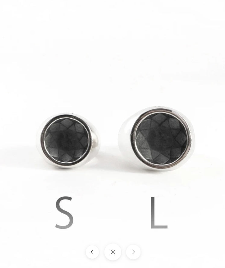 NarrativePlatoon ナラティヴプラトゥーン Reverse Signet ring Round SMALL TYPE - BLACK -