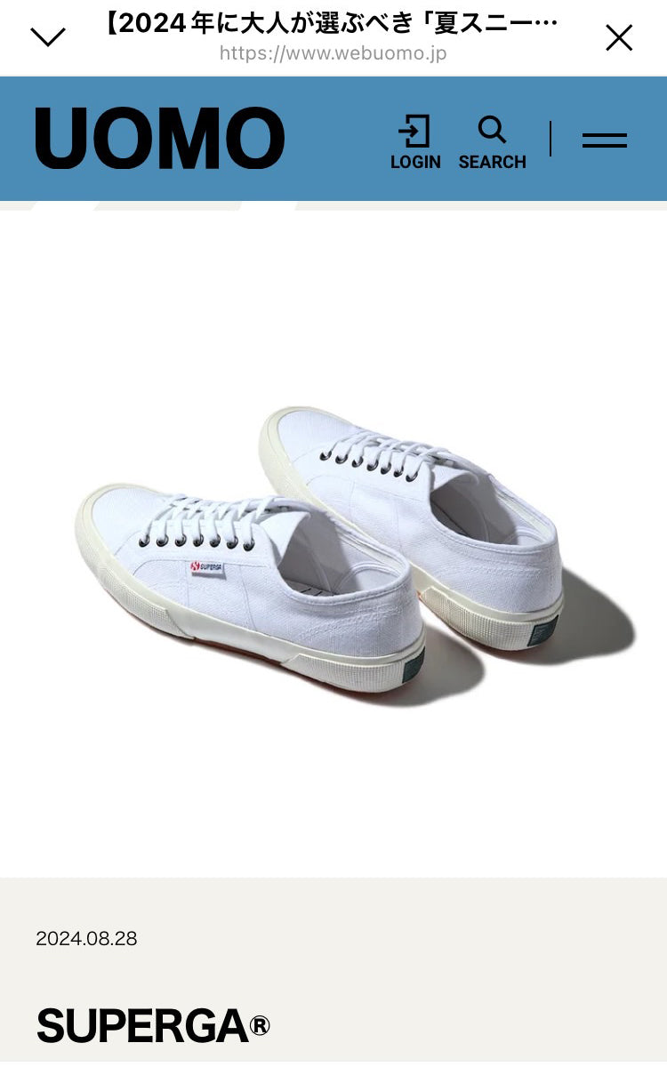 【UOMO web掲載】SUPERGA スペルガ 4S3111TW_WHT-FAVORIO AO8 WHITE