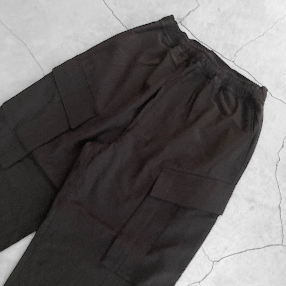 FORTUNA フォルトゥナオム WOOLY TECH Twill Cargo PANTS - BLACK -