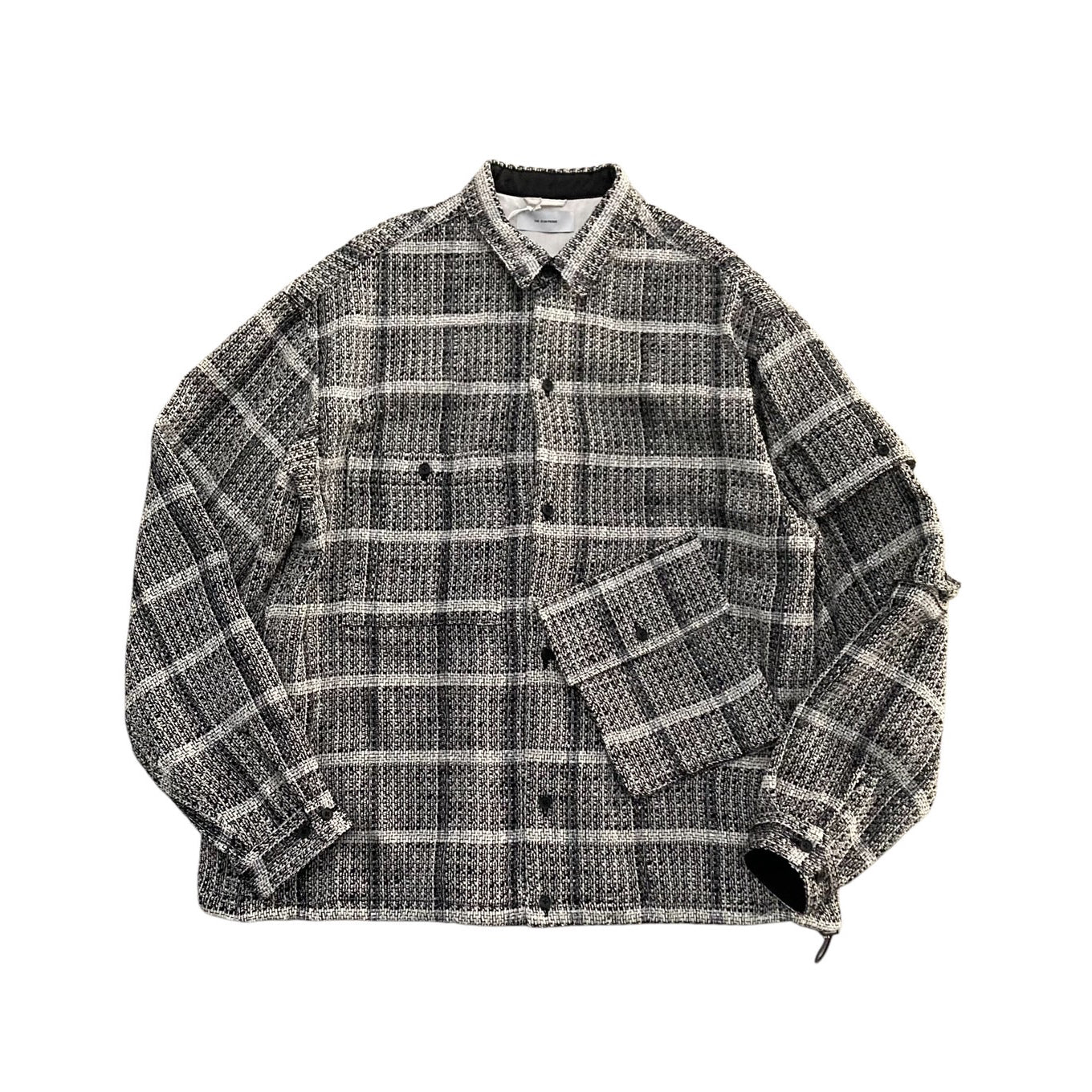 THE JEAN PIERRE ジャン・ピエール Sheer Tweed Beta Shirt - WHITE -