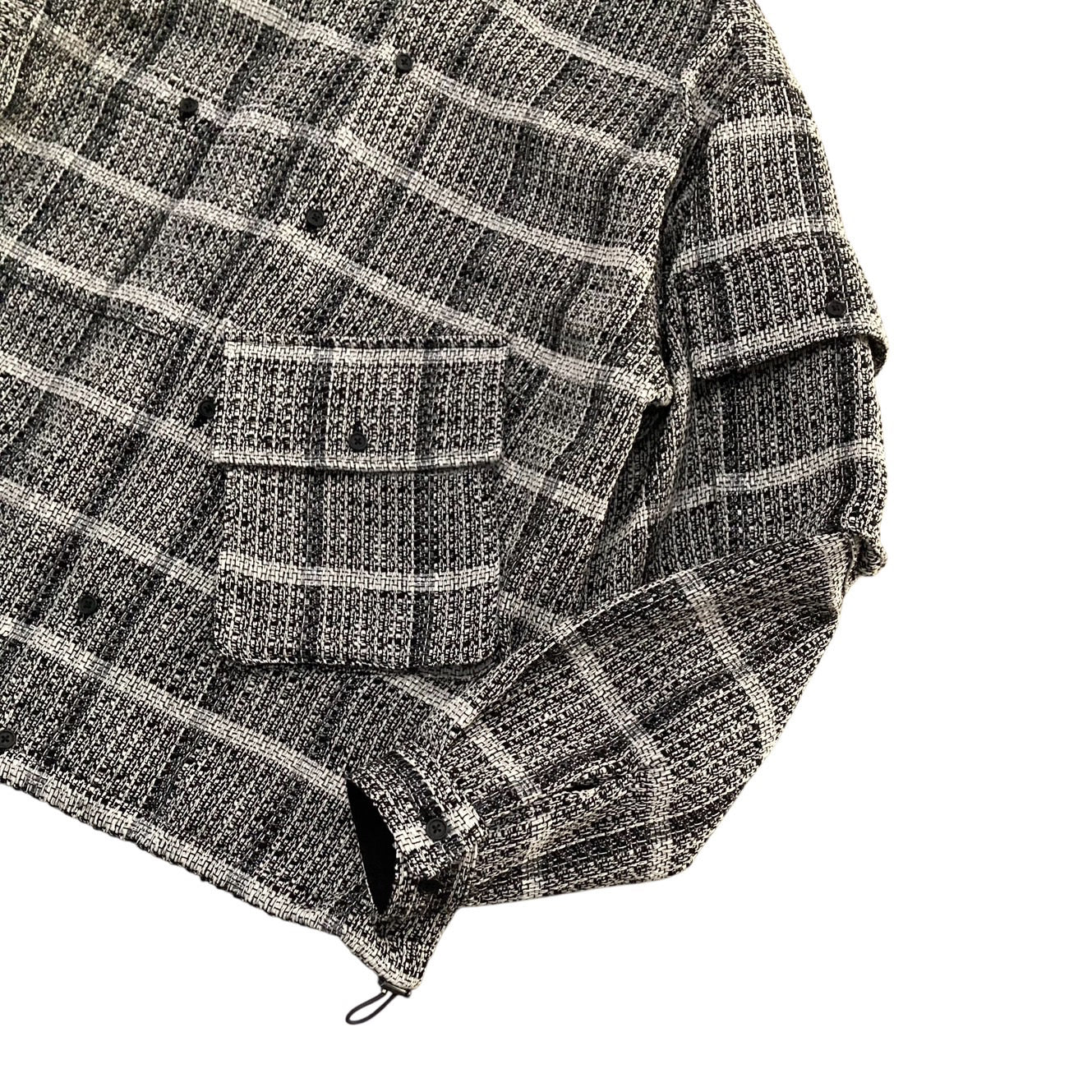 THE JEAN PIERRE ジャン・ピエール Sheer Tweed Beta Shirt - WHITE -