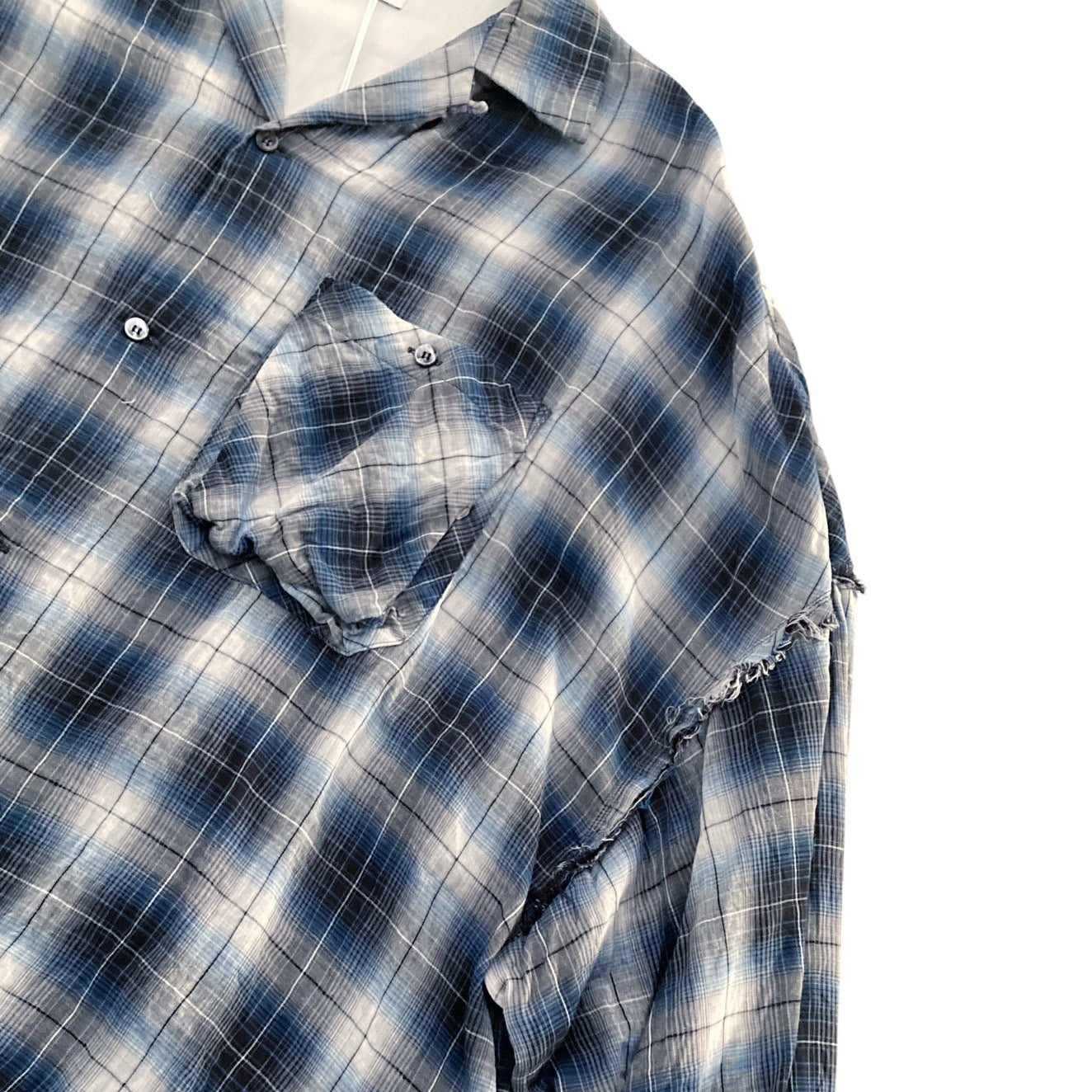 THE JEAN PIERRE ジャン・ピエール Signature 11XL Plaid Shirt - BLUE -