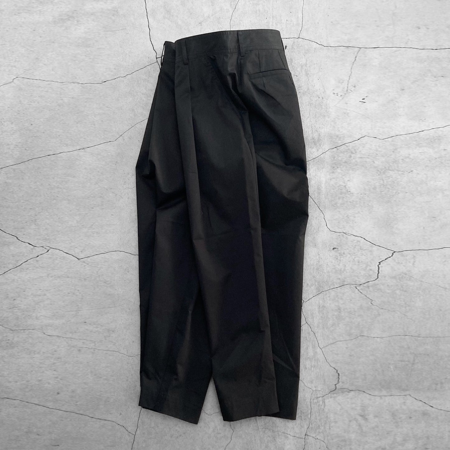 FORTUNA homme フォルトゥナオム SUPIMA Tuck Chino PT - BLACK-