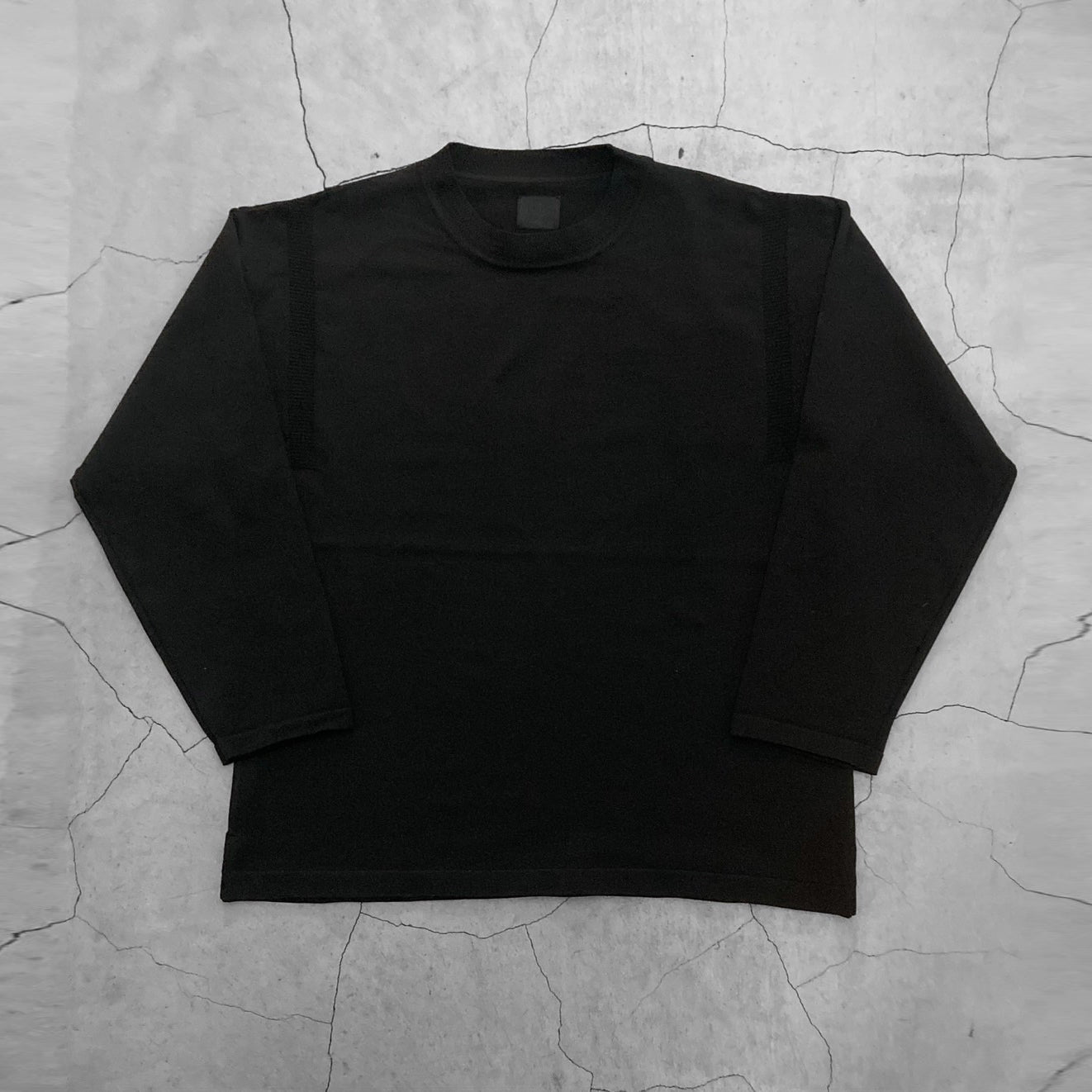 FORTUNA homme フォルトゥナオム ECOTEC Knit Basque L/S TEE - BLK -