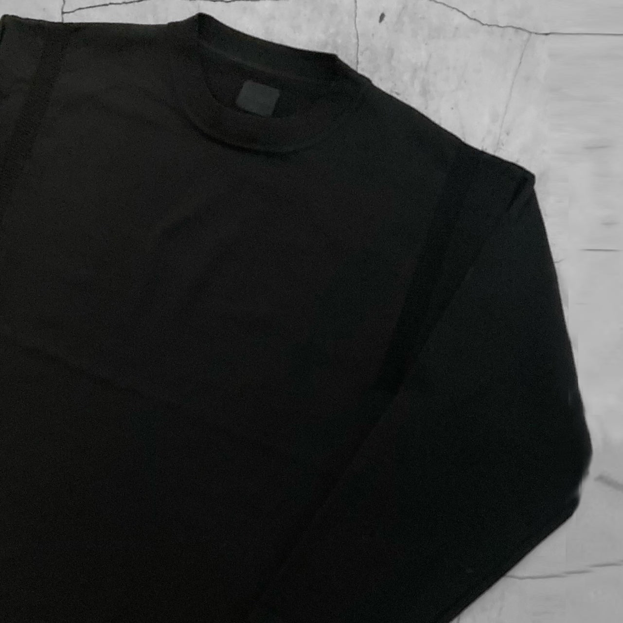 FORTUNA homme フォルトゥナオム ECOTEC Knit Basque L/S TEE - BLK -