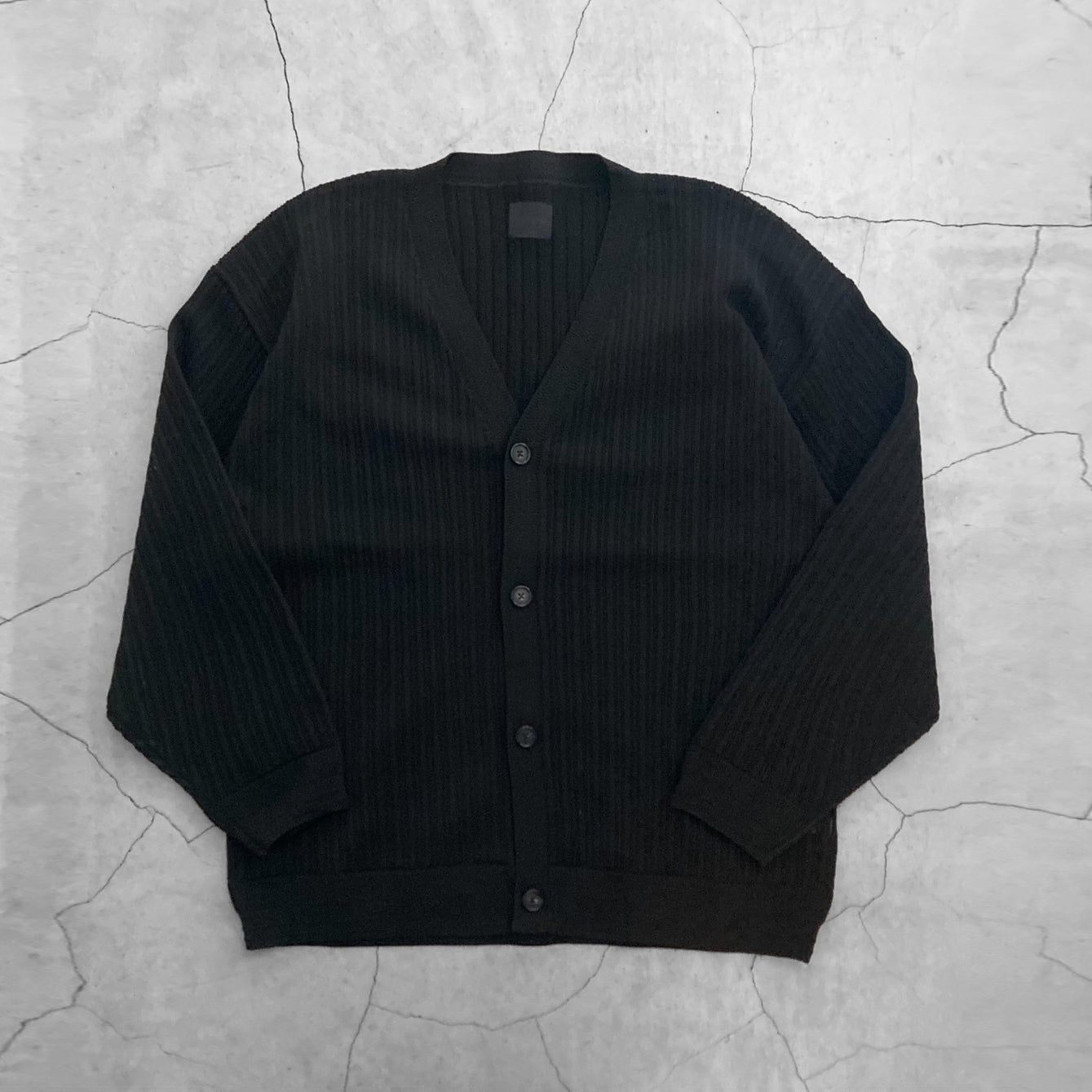 FORTUNA homme フォルトゥナオム ECOTEC OpenWorkKnit CD - BLACK -