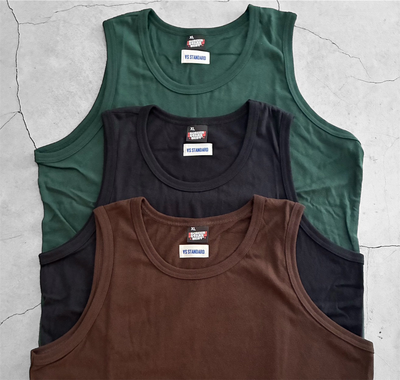 AS STANDARD X SCREEN STARS アズスタンダードxスクリーンスターズ　TANK TOP - BLACK -