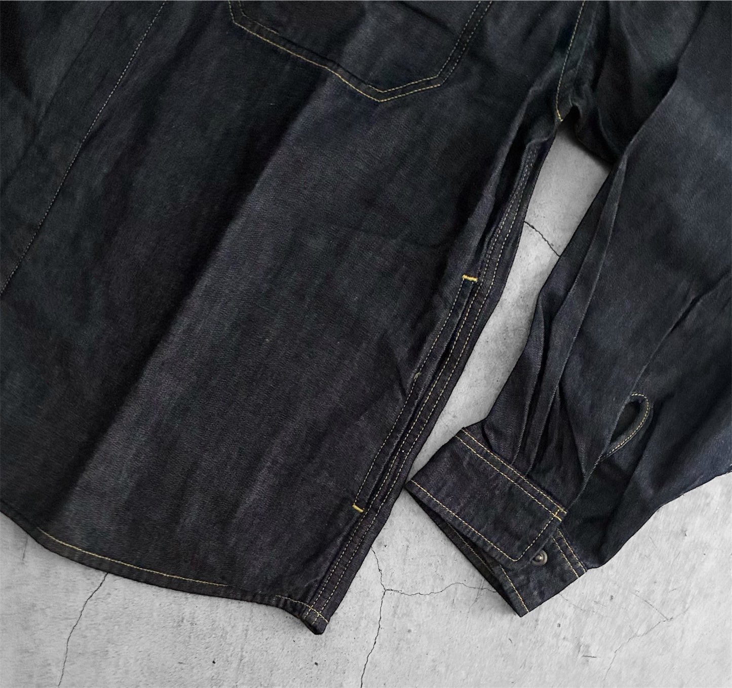 THE JEAN PIERRE ジャン・ピエール Drop Pocket Denim Shirt  - RIGID -