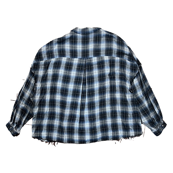 THE JEAN PIERRE ジャン・ピエール Signature 11XL Plaid Shirt - BLUE -