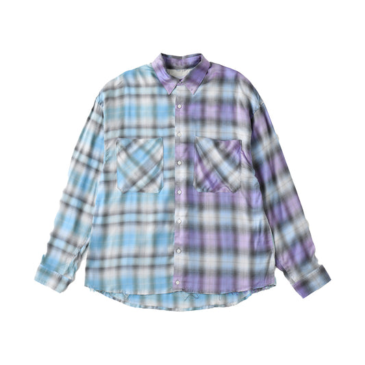 THE JEAN PIERRE Super Fine Plaid Dove Shirt