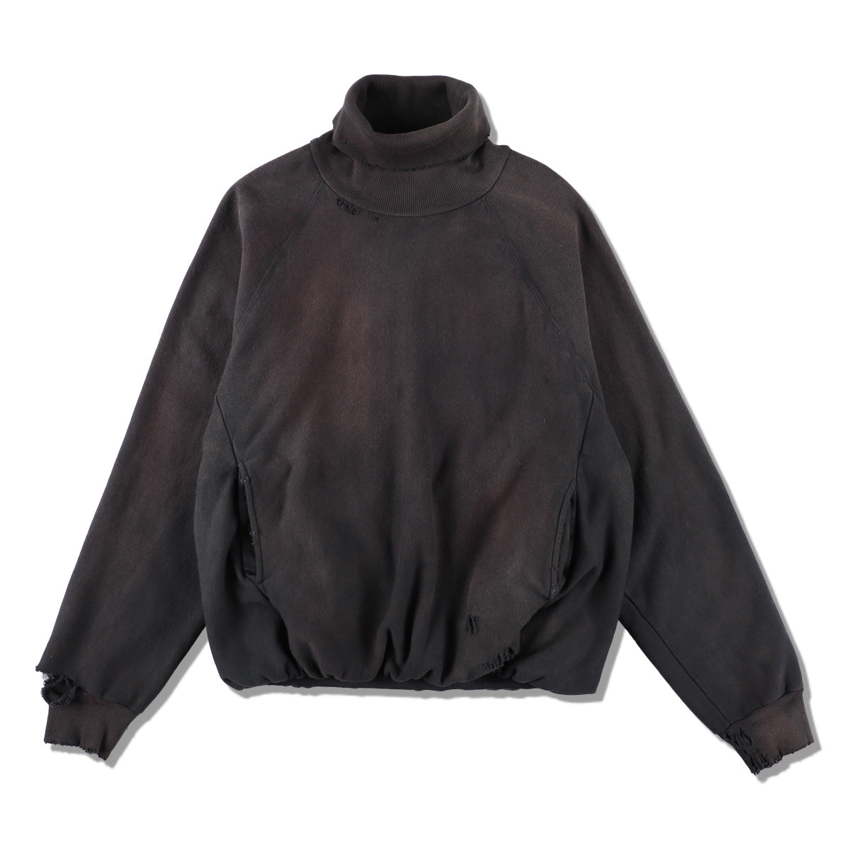 【SALE】THE JEAN PIERRE ジャン・ピエール Pigmentdye Dove Turtle Sweat Shirt - MIDNIGHT BLACK -