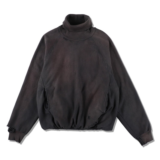 THE JEAN PIERRE ジャン・ピエール Pigmentdye Dove Turtle Sweat Shirt - MIDNIGHT BLACK -