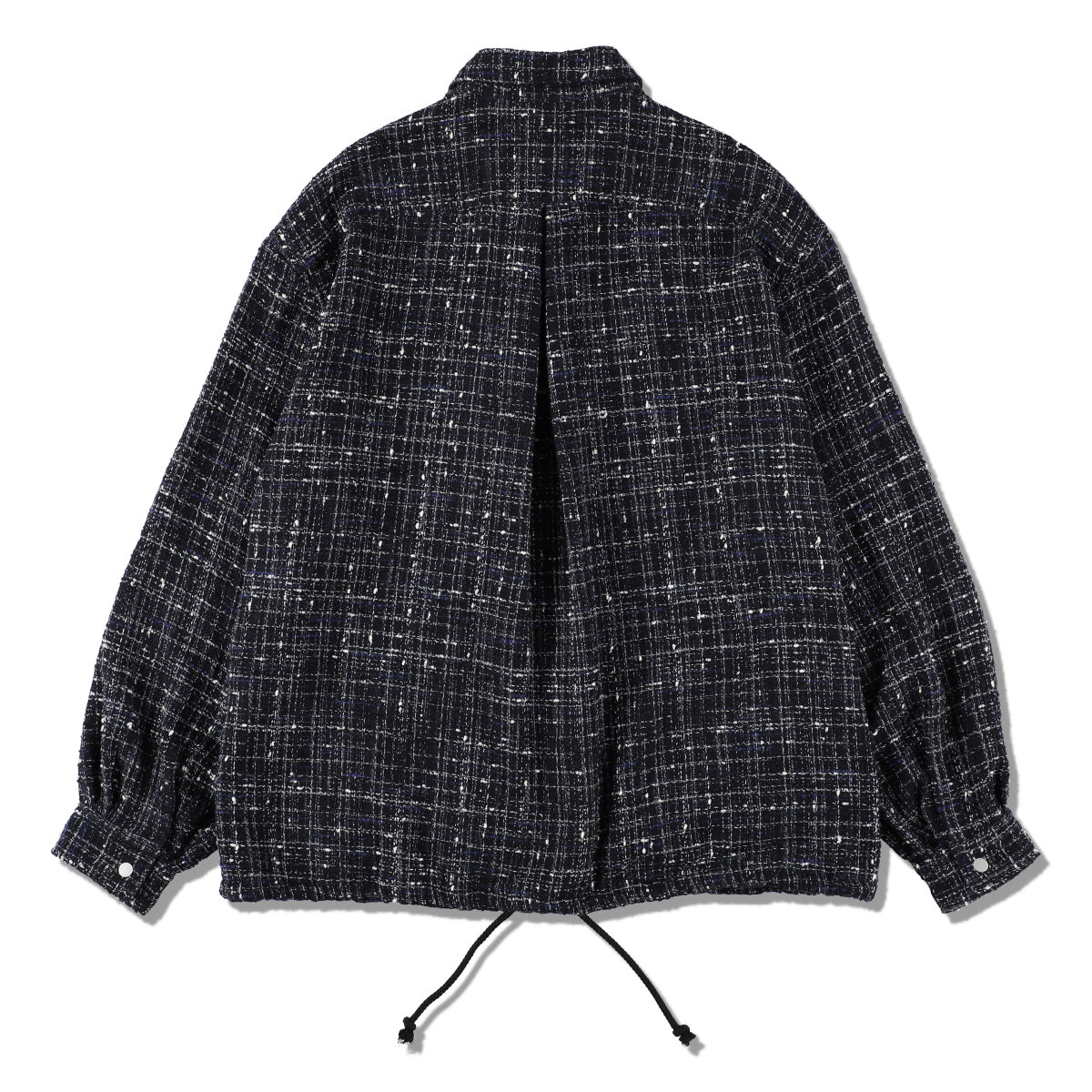 THE JEAN PIERRE ジャン・ピエール Tweed Dove Coach Shirt - MIDNIGHT BLACK -