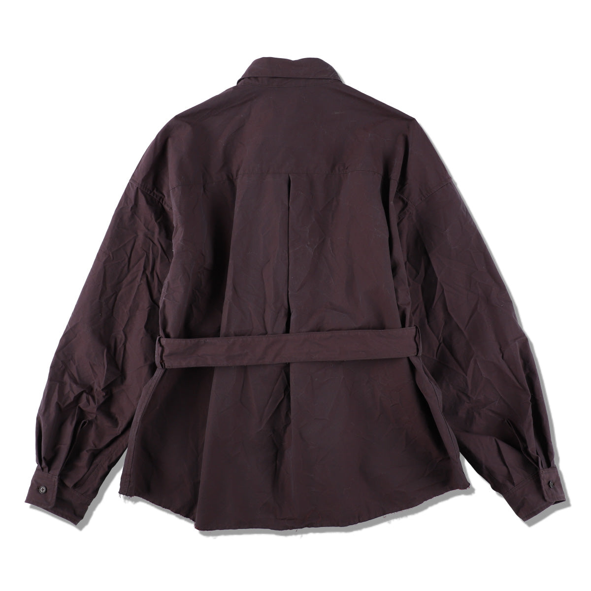 THE JEAN PIERRE ジャン・ピエール Crush Safari Shirt - BURGUNDY -