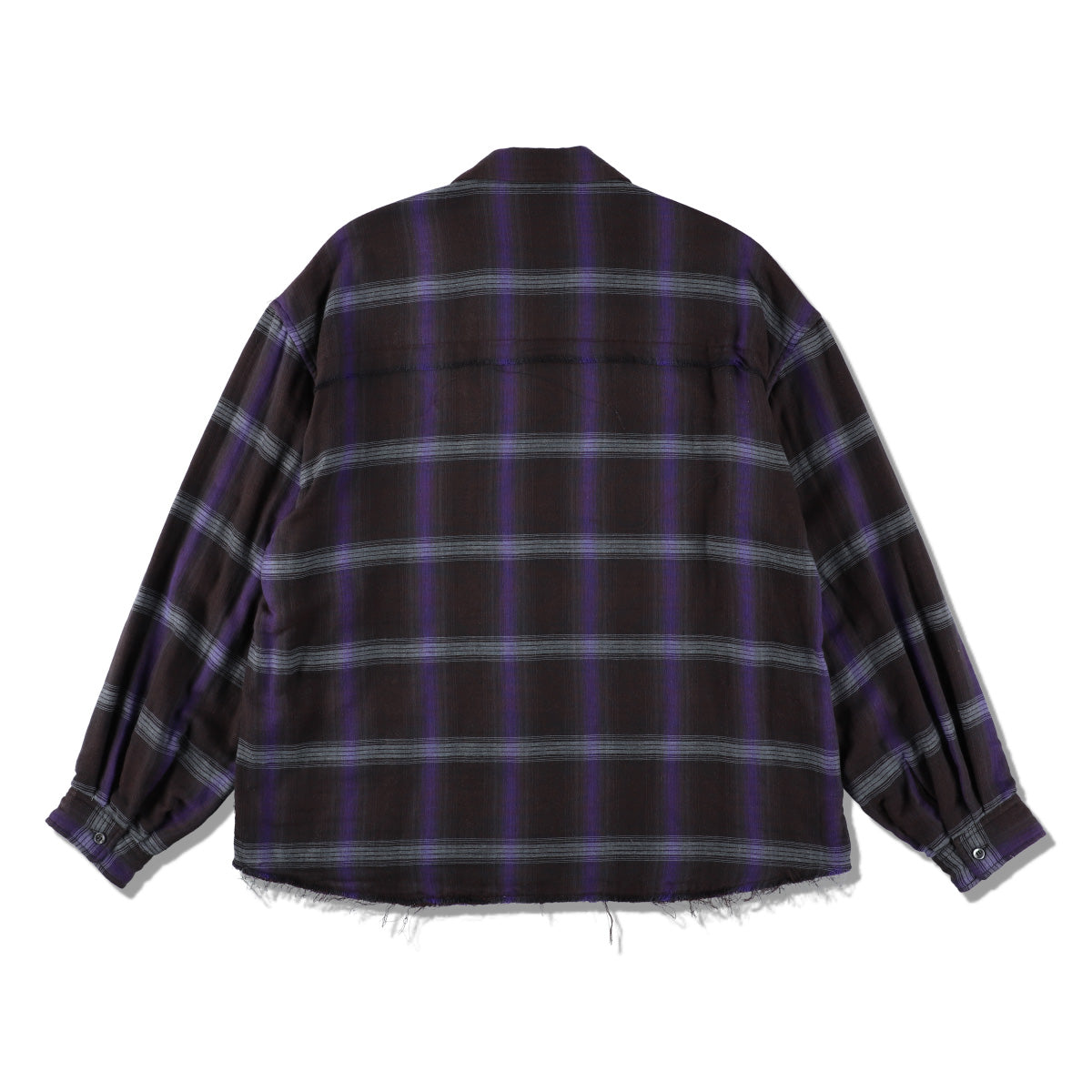 THE JEAN PIERRE ジャン・ピエール Plaid Dove Open Collar Shirt - SKY BLUE -